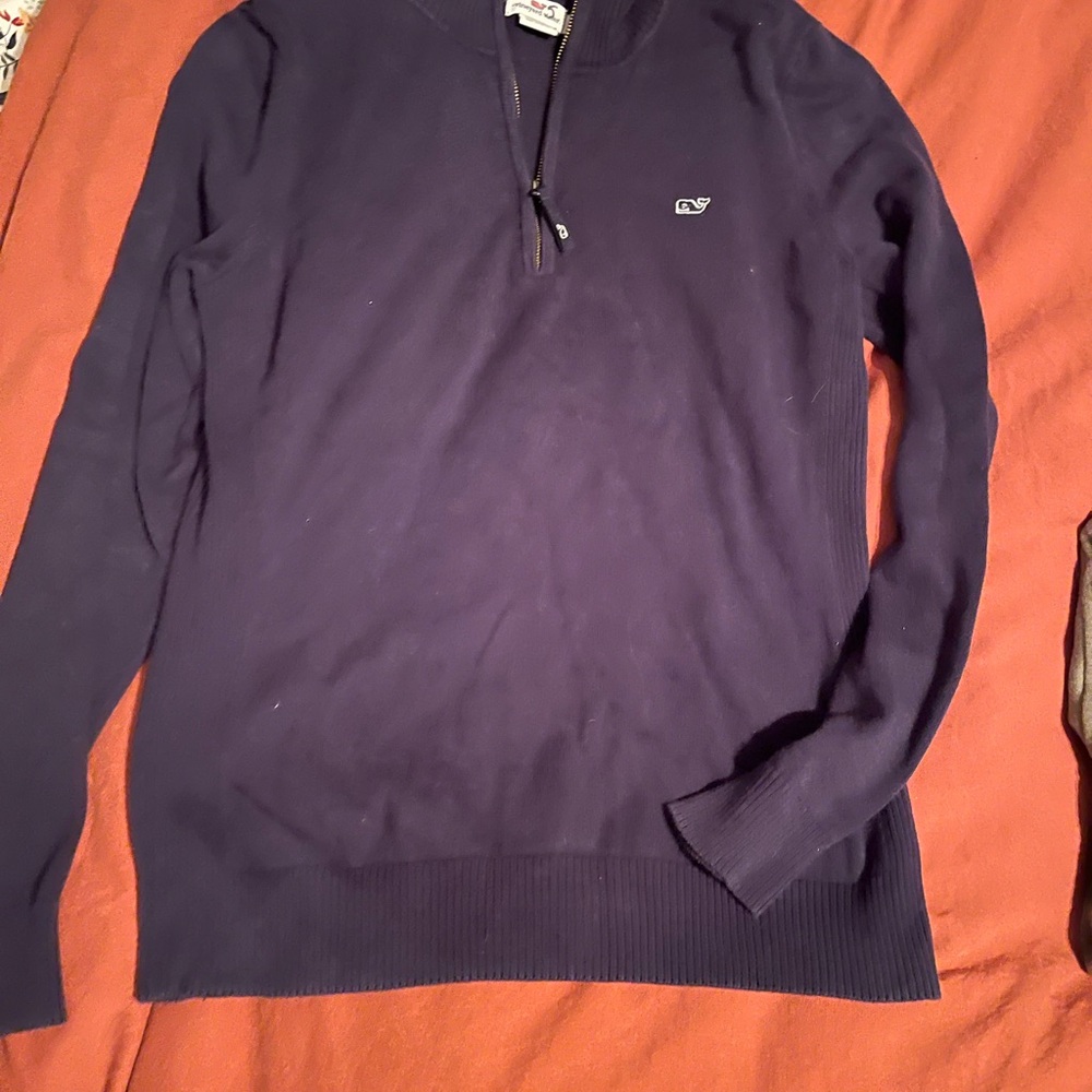 Vineyard Vines Dark Blue Zip-Up Sweater